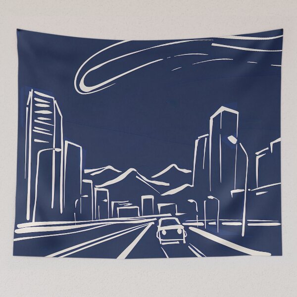 Item preview, Colorado Springs, USA - Blue Abstract Art designed and sold by shadow-bloom.