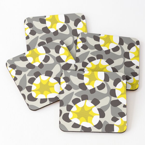 Item preview, Bold Mid Century Modern Scandinavian Pattern in Mustard Yellow and Grey designed and sold by Deutschic.