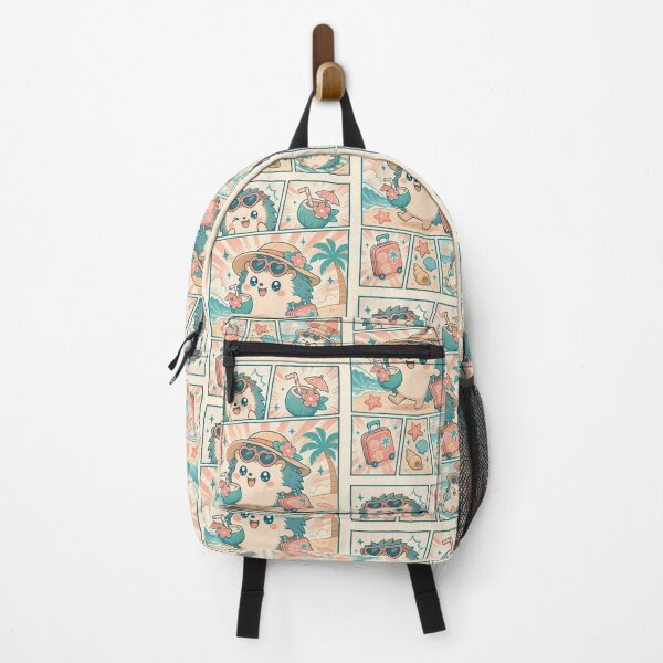 Item preview, Kawaii Beach Traveler Hedgehog Comic Panel designed and sold by Magmashup.
