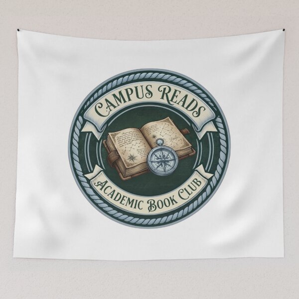 Item preview, Campus Reads Academic Book Club - Vintage Compass & Stars Aesthetic designed and sold by Fatomfatom.