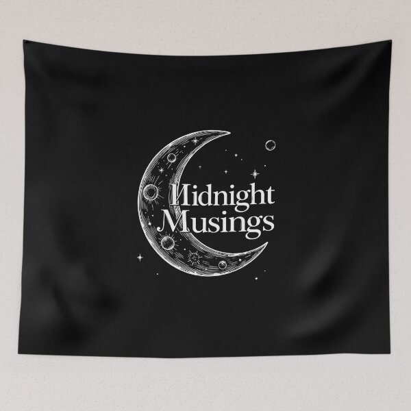 Item preview, Midnight Musings Vintage Celestial Moon Typography Graphic designed and sold by KCasual.