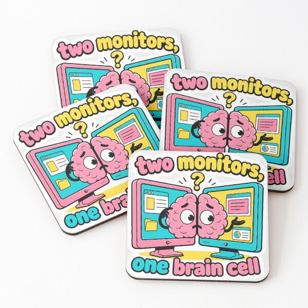 Item preview, Two Monitors One Brain Cell - Funny Programmer Setup Shirt designed and sold by Geek Tracy Shop.