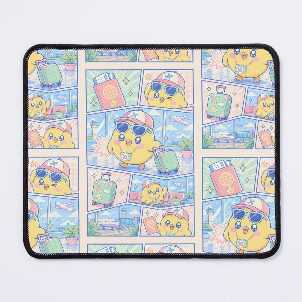 Item preview, Kawaii Airport Traveler Chick Comic Panel designed and sold by Gift Phrase Studio.