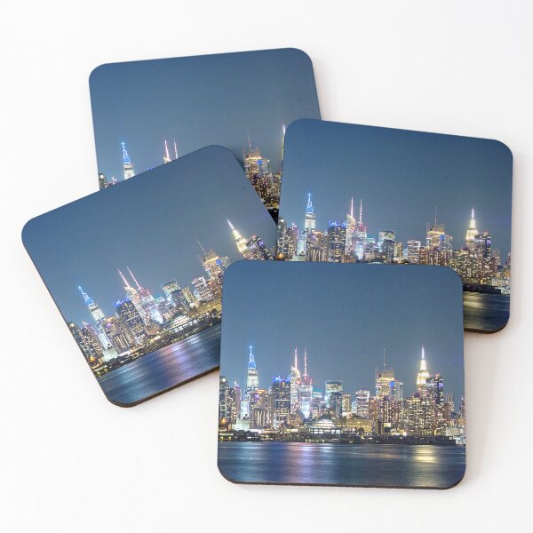 Item preview, New York City Skyline - Panoramic Night Art designed and sold by DGMaxShop.