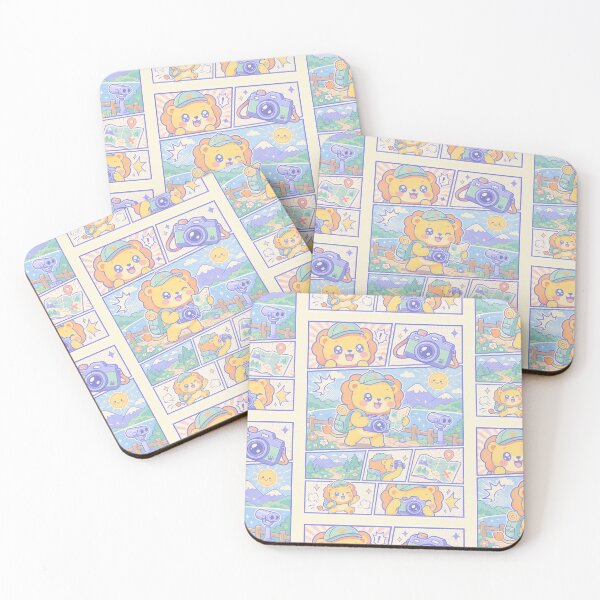 Item preview, Kawaii Traveling Photographer Lion Comic Panel designed and sold by Gift Phrase Studio.