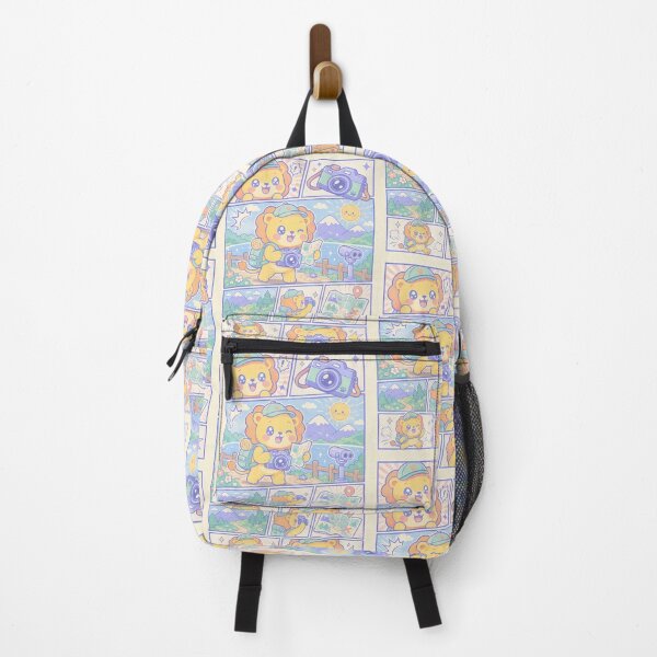 Item preview, Kawaii Traveling Photographer Lion Comic Panel designed and sold by Gift Phrase Studio.