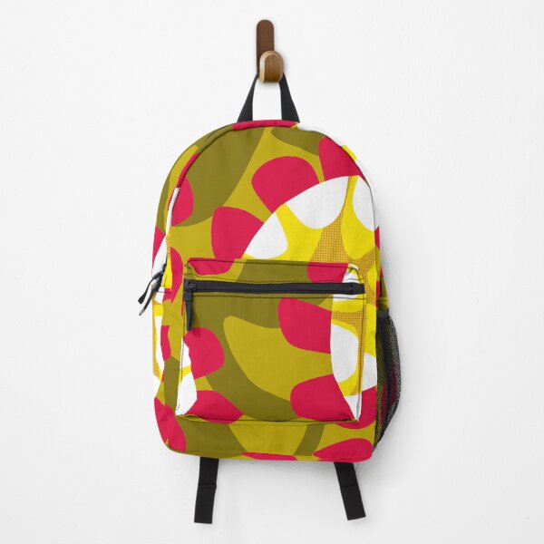 Item preview, Bold Mid Century Modern Scandinavian Pattern in Olive Green and Raspberry designed and sold by Deutschic.
