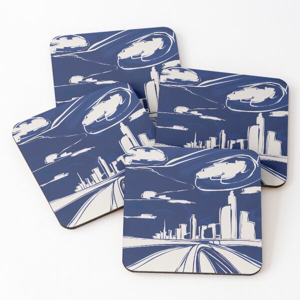 Item preview, Columbus Ohio, city, USA - Blue Abstract Art designed and sold by shadow-bloom.