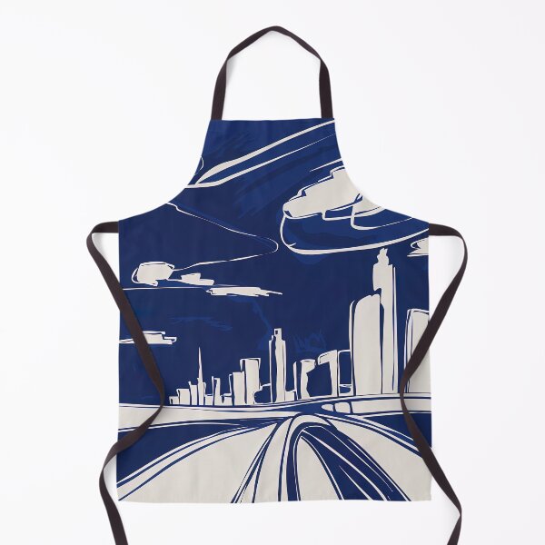Item preview, Columbus Ohio, city, USA - Blue Abstract Art designed and sold by shadow-bloom.