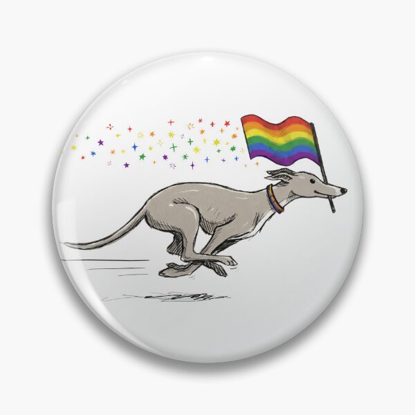 Item preview, Dog Running with Rainbow Flag LGBTQ Gay Pride Italian Greyhound Cute Whippet designed and sold by Jenn Inashvili.