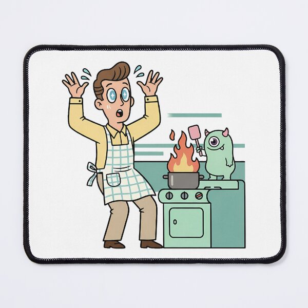 Item preview, Kitchen Monster Fire Cooking Panic Funny Chef designed and sold by bellaever.