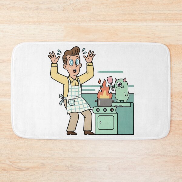 Item preview, Kitchen Monster Fire Cooking Panic Funny Chef designed and sold by bellaever.