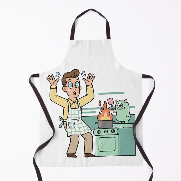 Item preview, Kitchen Monster Fire Cooking Panic Funny Chef designed and sold by bellaever.