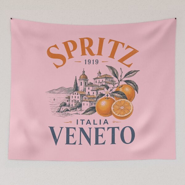 Item preview, Spritz Veneto 1919 Italia - Vintage Italian Coastal Village Orange designed and sold by Velustro Shop.