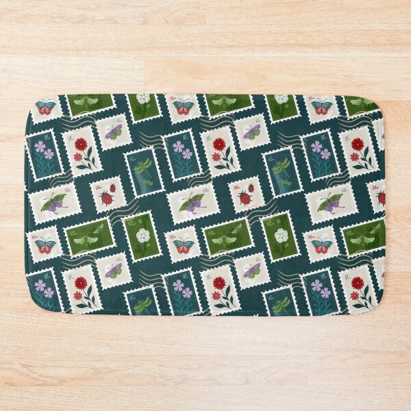 Item preview, Elegant Folk Art Nature and Insect Stamps designed and sold by Larissa Yeung Fung.