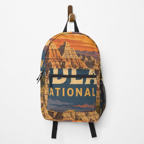 Item preview, Badlands National Park Vintage Travel Poster | Scenic Wall Art Print designed and sold by GnuArt.