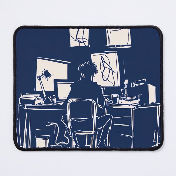 Artikelvorschau, Computerprogrammierer – Blaue abstrakte Kunst entworfen und verkauft von shadow-bloom.