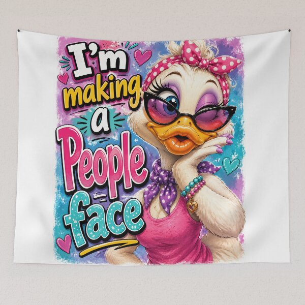 Item preview, Cute Duck Posing - "I'm Making A People Face" designed and sold by DazzleKitty.