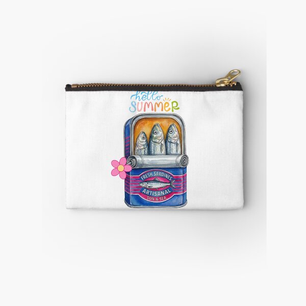 Item preview, Summer Sardine Serenade: Vintage-Style Watercolor Illustration designed and sold by VibranPalette.