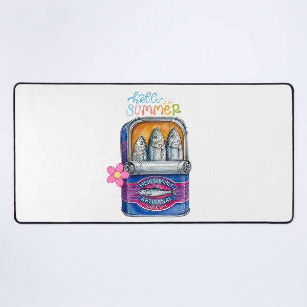 Item preview, Summer Sardine Serenade: Vintage-Style Watercolor Illustration designed and sold by VibranPalette.