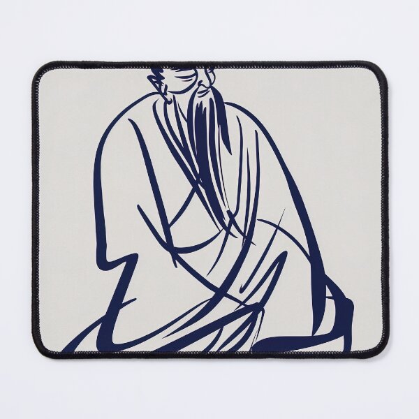 Item preview, Confucius - Blue Abstract Art designed and sold by shadow-bloom.