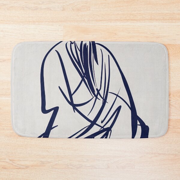 Item preview, Confucius - Blue Abstract Art designed and sold by shadow-bloom.