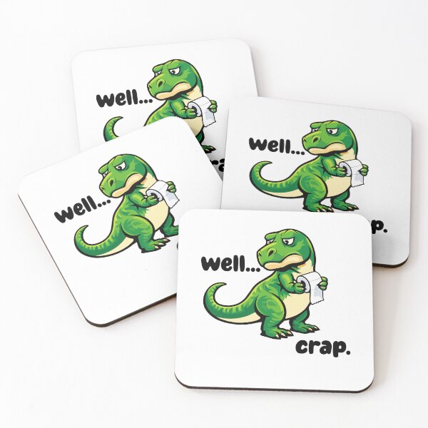 Item preview, Dinosaur toilet humor - TRex well crap - funny dino design (on light colors) designed and sold by messy-nessie.