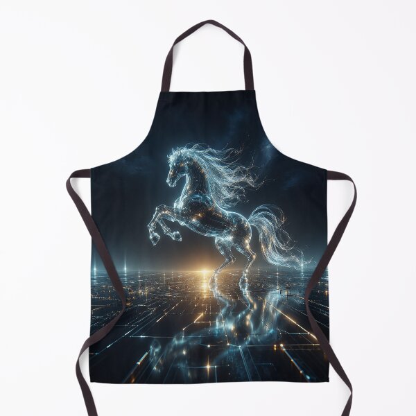 Item preview, AetherCircuit Stallion: The Luminous Horizon Runner designed and sold by BlissBlvdShop.