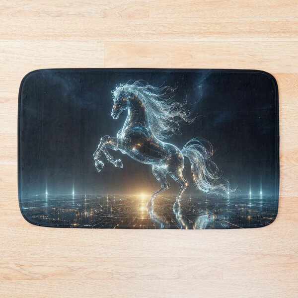 Item preview, AetherCircuit Stallion: The Luminous Horizon Runner designed and sold by BlissBlvdShop.