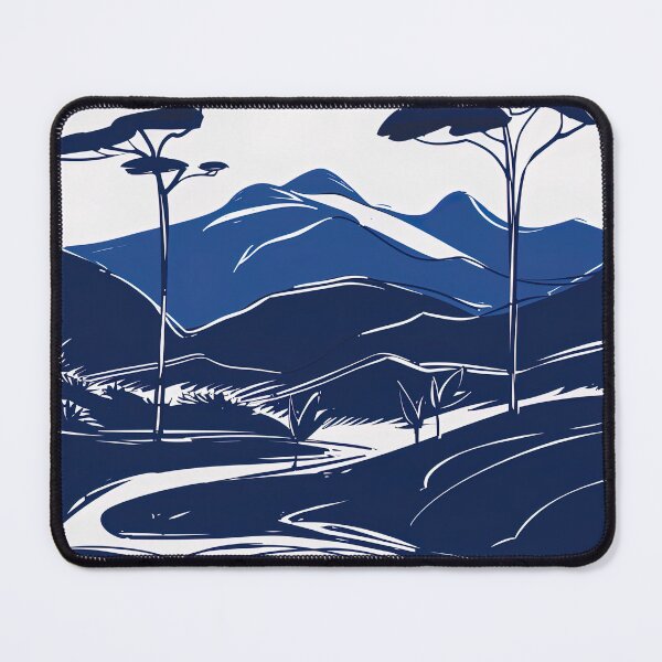 Item preview, Congo landscape - Blue Abstract Art designed and sold by shadow-bloom.