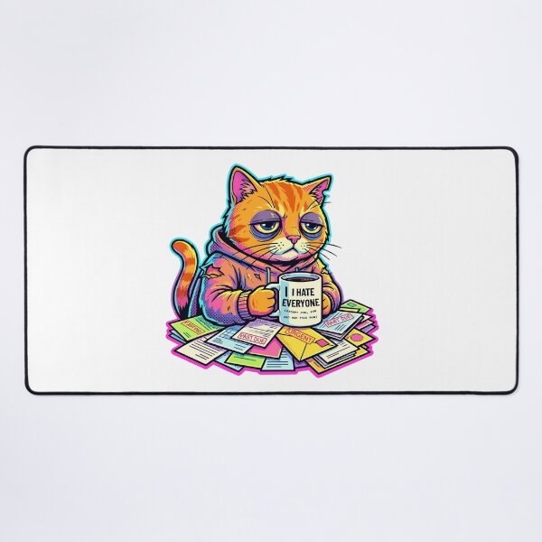 Item preview, funny inappropriate  Funny Grumpy Cat Coffee Mug Design | I Hate Everyone Sarcastic Cat Art designed and sold by Uglyandcute.