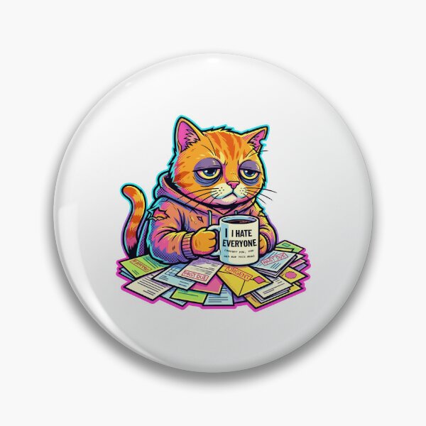 Item preview, funny inappropriate Funny Grumpy Cat Coffee Mug Design | I Hate Everyone Sarcastic Cat Art designed and sold by Uglyandcute.