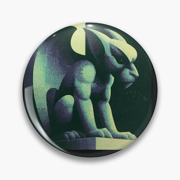 Item preview, Gothic Gargoyle in Retro Halftone Shadows designed and sold by ClubVacay.