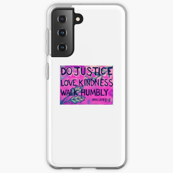 Do Justice Love Kindness Walk Humbly (Purple) Samsung Galaxy Soft Case