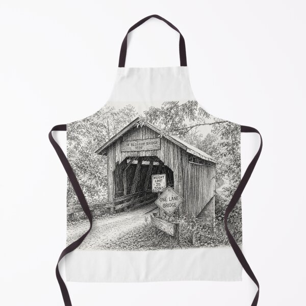 Item preview, Bean Blossom Covered Bridge graphene pencil designed and sold by gotucoveredart.