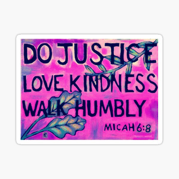 Vista previa del artículo con la obra «Do Justice Love Kindness Walk Humildemente (Púrpura)», diseñado y vendido por Christina Lopez.