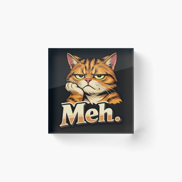 Item preview, Bored Tabby Feline Meh Disinterest Graphic designed and sold by Tsugraf Designs.