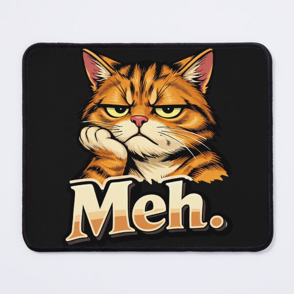 Item preview, Bored Tabby Feline Meh Disinterest Graphic designed and sold by Tsugraf Designs.