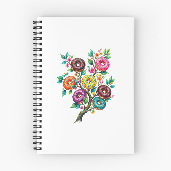 Item preview, Whimsical Watercolor Donut Tree Branch designed and sold by SOUFIANE1991.