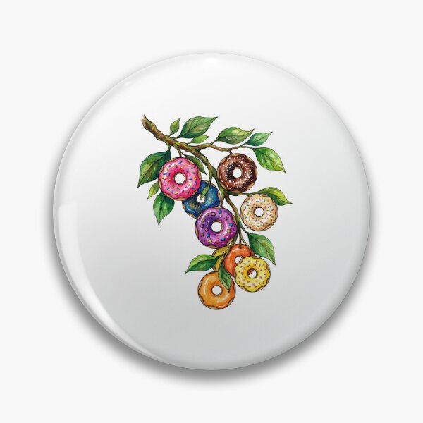 Item preview, Whimsical Watercolor Donut Tree Branch designed and sold by SOUFIANE1991.