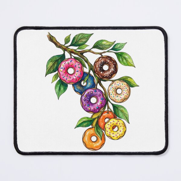 Item preview, Whimsical Watercolor Donut Tree Branch designed and sold by SOUFIANE1991.