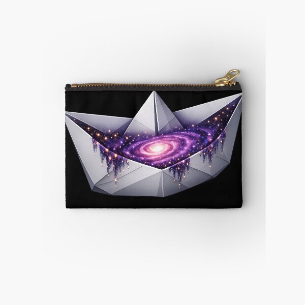 Item preview, Origami Paper Boat with Cosmic Spiral Galaxy 3D Art designed and sold by ArtoryWorks.