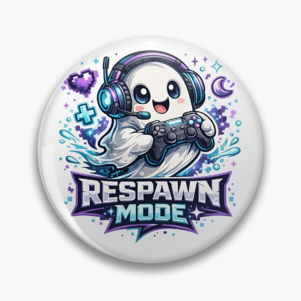 Item preview, Respawn Mode Ghost Gamer Halloween Funny Gaming Vector designed and sold by wizooo411.