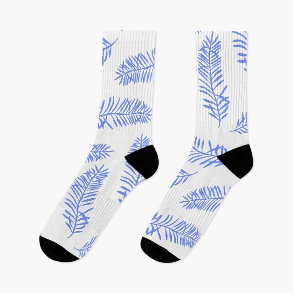 Item preview, Tossed BlueTropical Leaves Pattern designed and sold by altastudio.