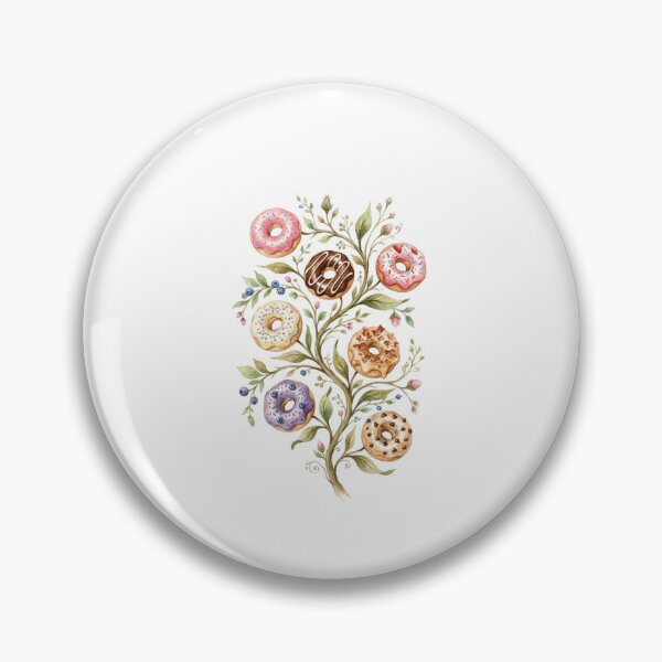 Item preview, Whimsical Watercolor Donut Tree Branch designed and sold by SOUFIANE1991.