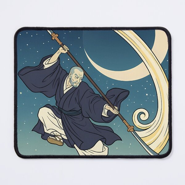 Item preview, Warrior Monk Moon Slash: The Naginata Lea designed and sold by TokyoUkiyoHouse.