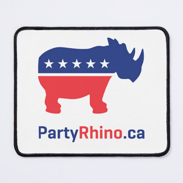 Item preview, Blue and Red Rhinoceros Silhouette with Stars designed and sold by Vulivoje6969.