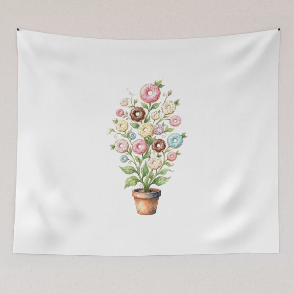 Item preview, Whimsical Donut Tree in a Flower Pot designed and sold by SOUFIANE1991.