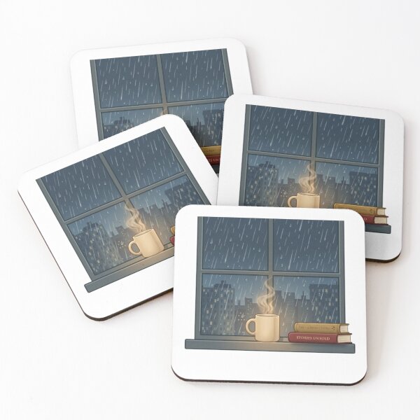 Item preview, Cozy Rainy Day Window View designed and sold by Northern Glow Art.