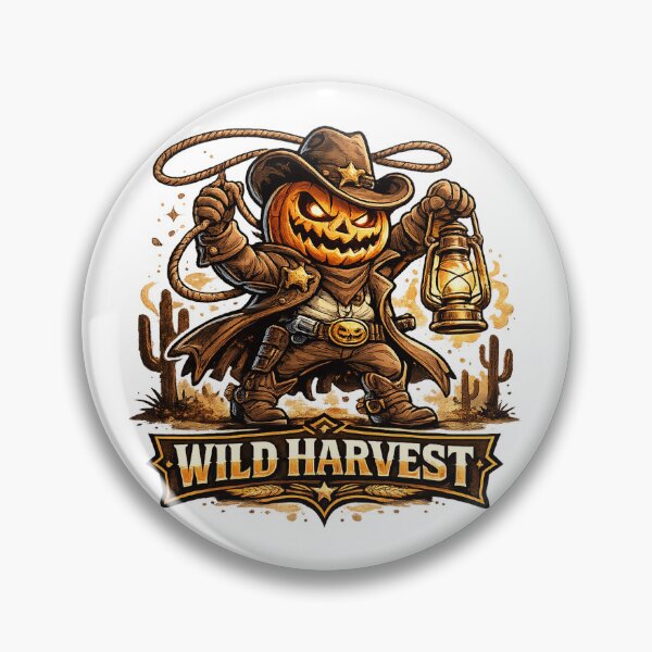 Item preview, Wild Harvest Pumpkin Cowboy Funny Halloween Vector designed and sold by wizooo411.